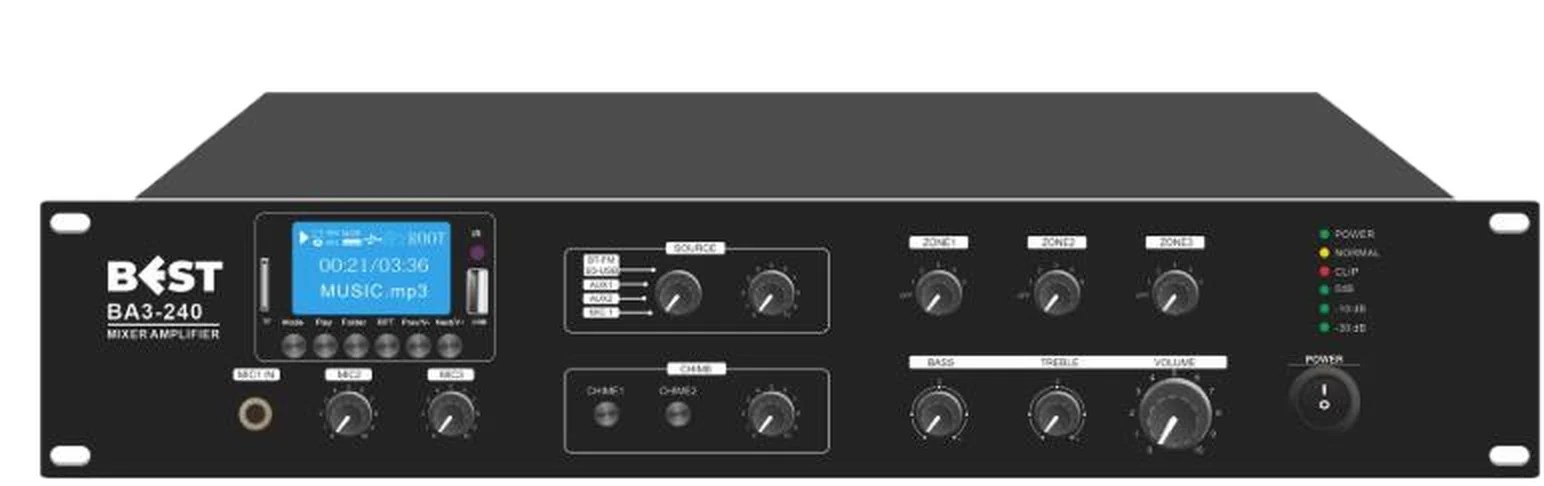 BA3-240Z 3-Zone Mixer Amplifier