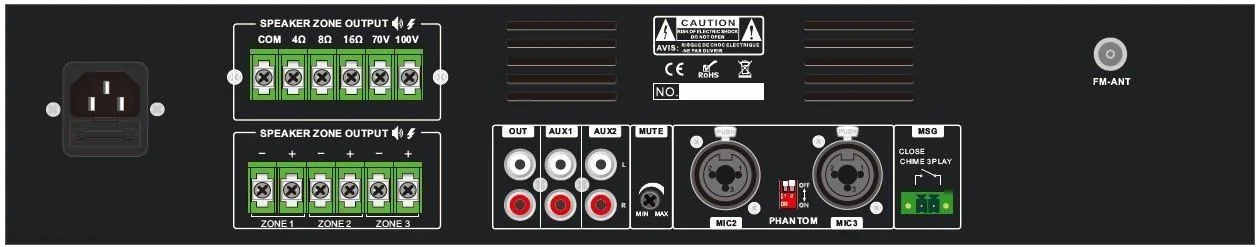 BA3-500Z — Rear Panel
